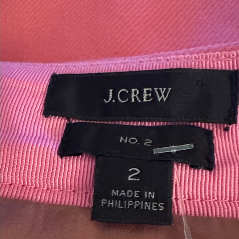 J. CREW Pink Wool Pencil Skirt Work Party Business No. 2 Feminine Fitted Classic - Picture 4 of 7